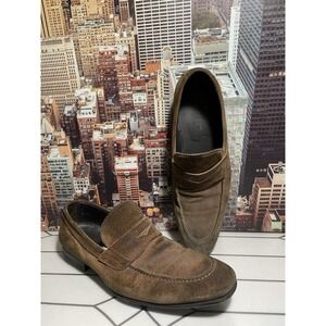 To Boot New York Adam Derrick Men's 11  Brown Suede Penny Loafers Italian